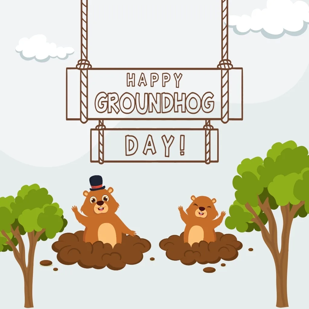 Happy Groundhog Day wishes Greeting Card 