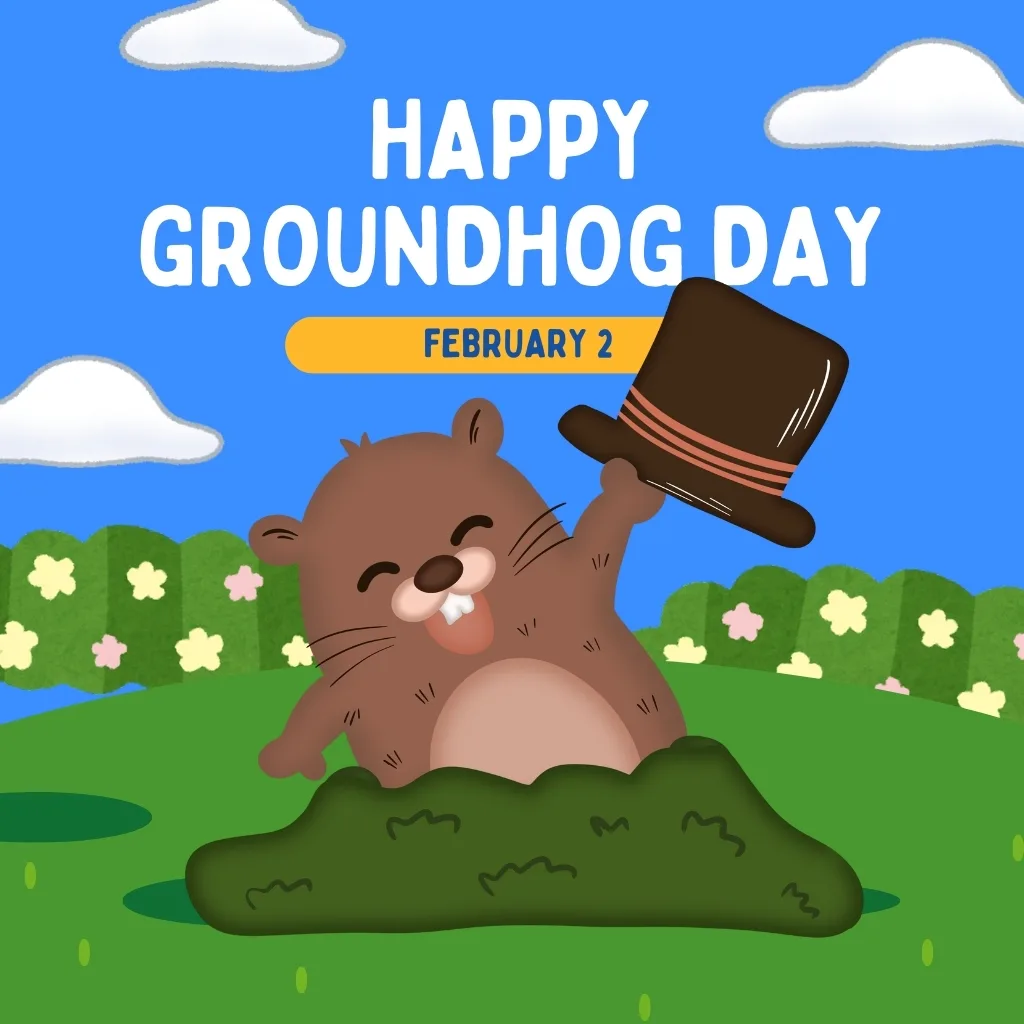 Happy Groundhog Day wishes Greeting Card february 2