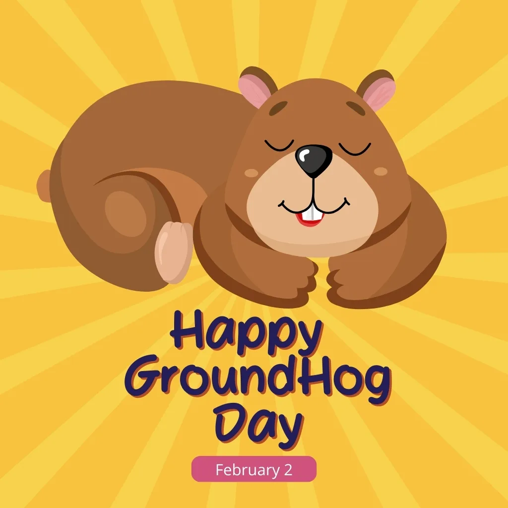 Happy Groundhog Day wishes Greeting Card 2 February
