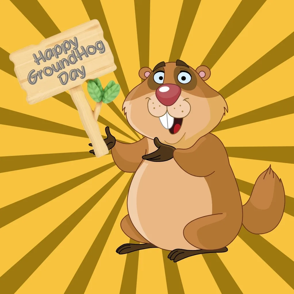 Happy Groundhog Day wishes Greeting Card 
