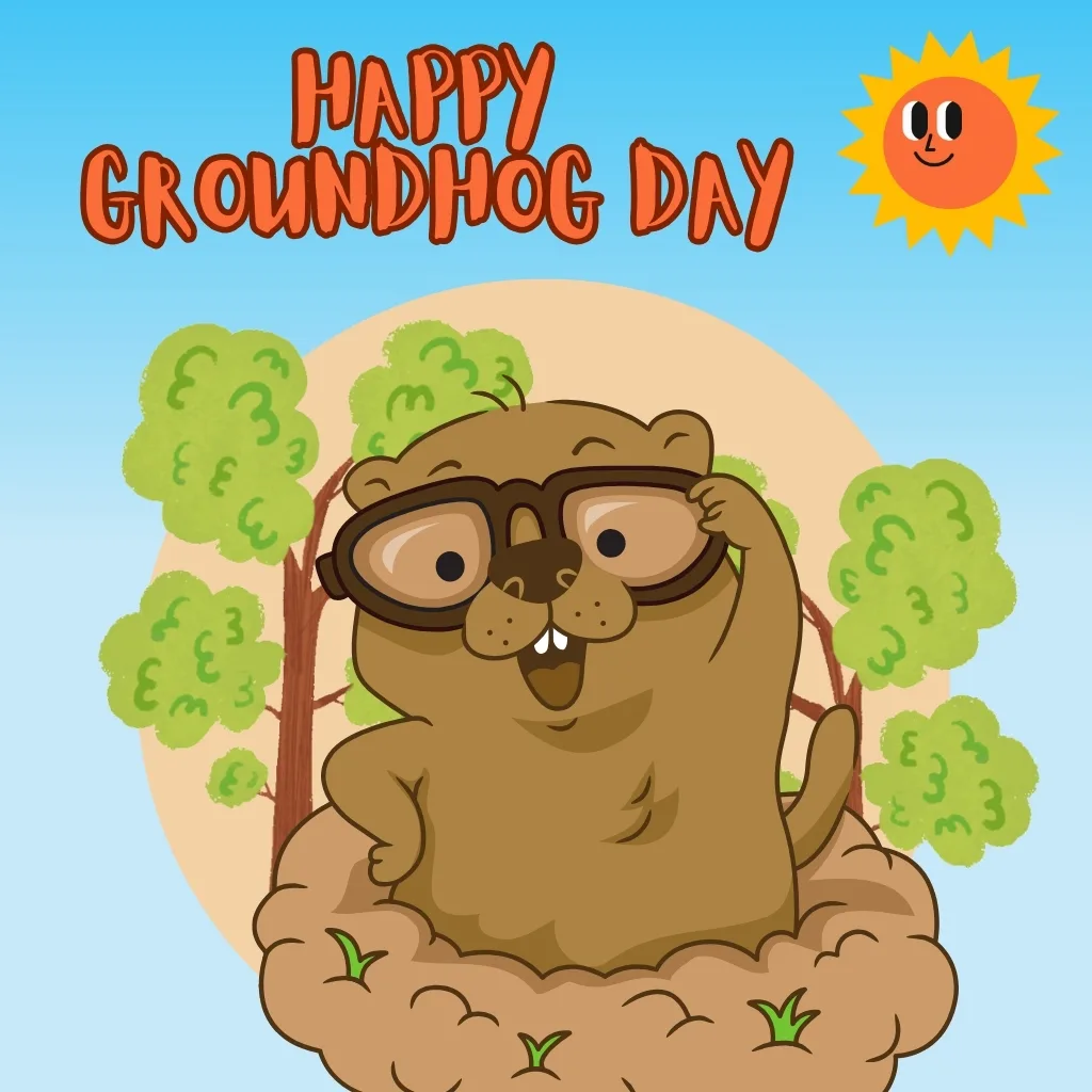 Happy Groundhog Day wishes Greeting Card 