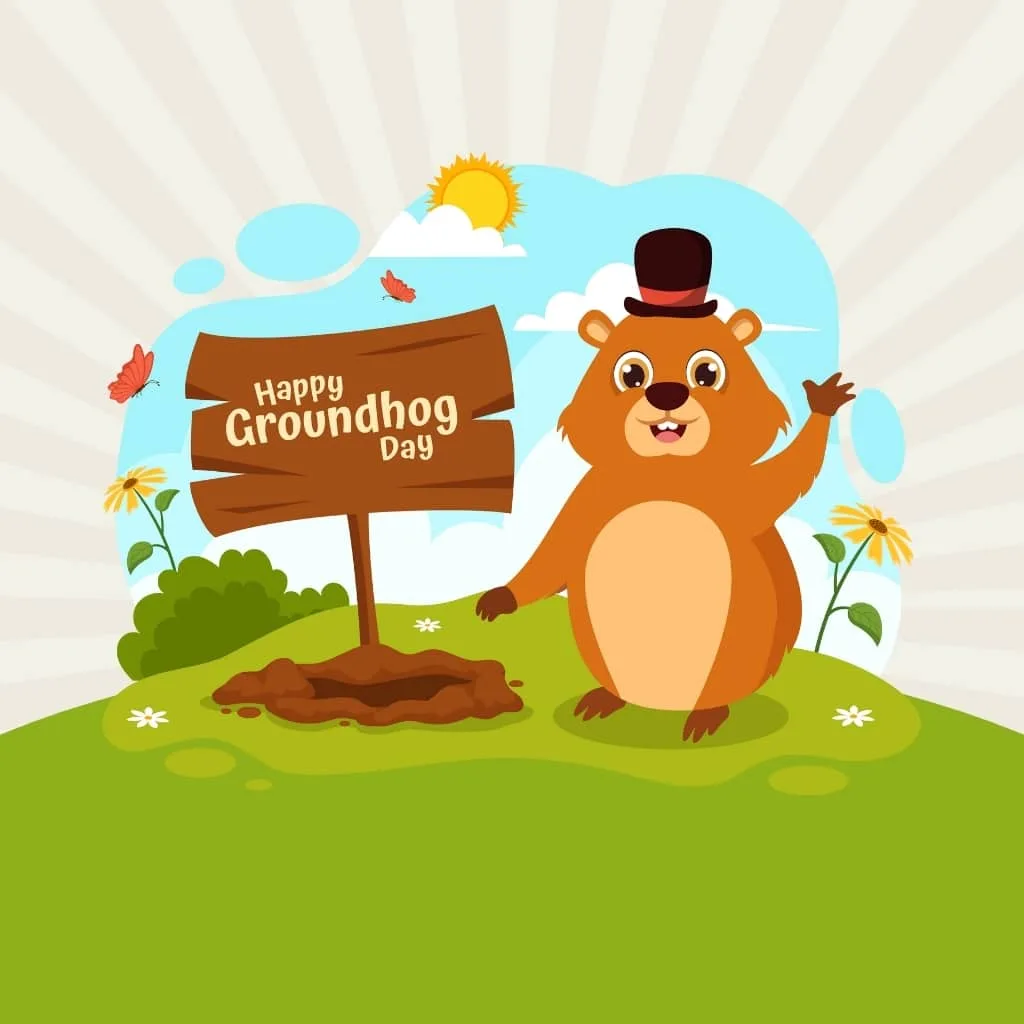 Happy Groundhog Day wishes Greeting Card 